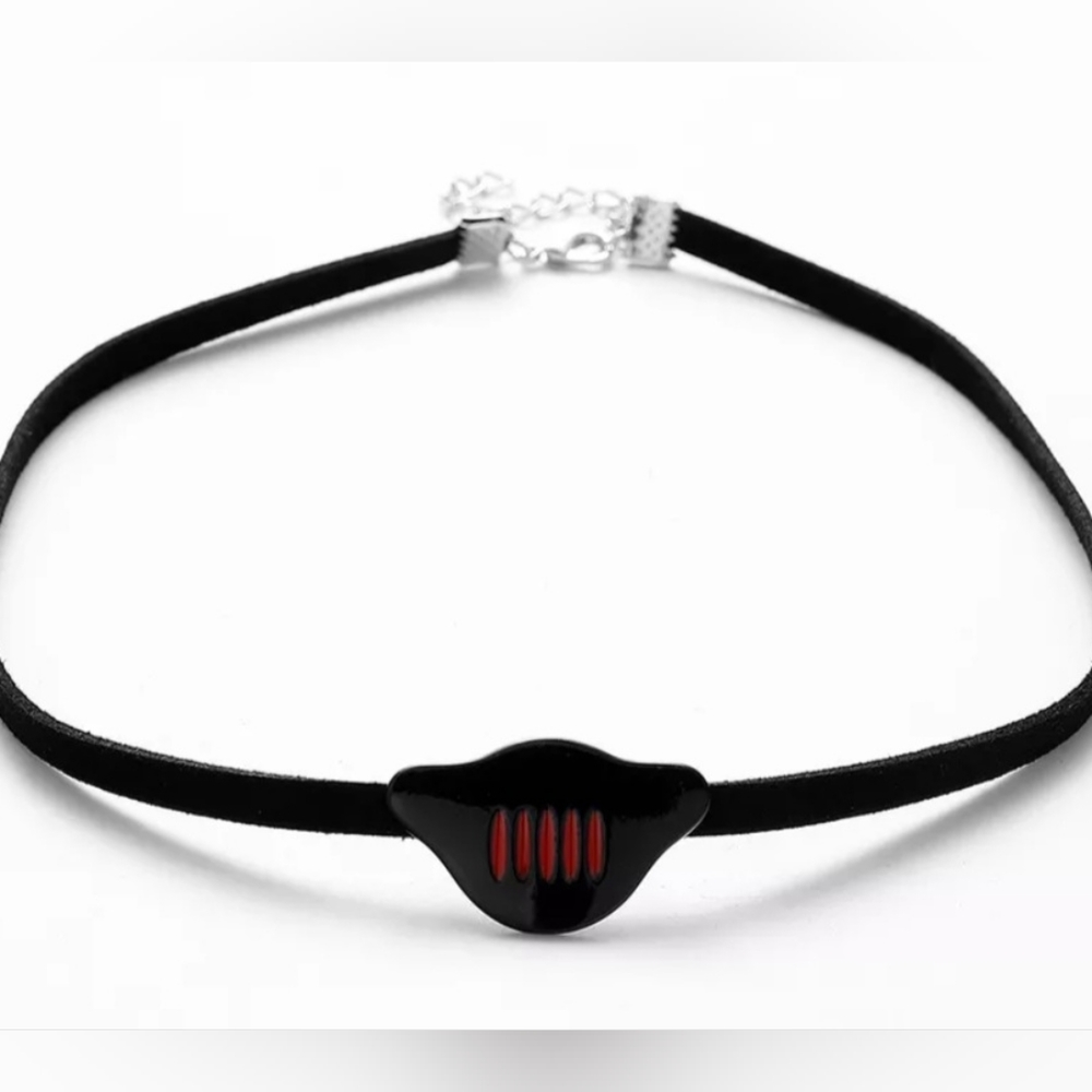 Black Choker Necklace with Red and Black pendant/Dragon Miraculous